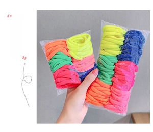 Colorful high elasticity hair bands set in transparent bag for versatile hairstyles