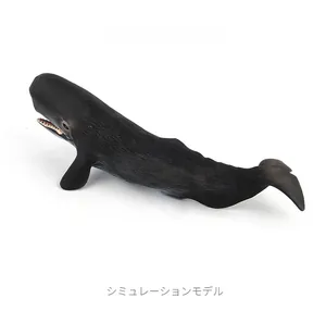 Detailed realistic sperm whale ocean animal model with skin textures and open jaw detail