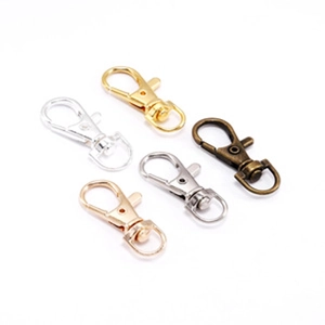 Assorted colors of metal lobster clasps including gold, silver, and rose gold finishes