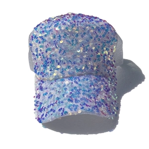 Glitzer-Pailletten Baseballkappe mit atmungsaktivem Mesh-Rücken und Sonnenschutzschirm