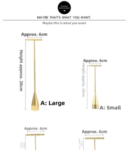 Detailed size specifications for metal earring display stands in varying heights from 11cm to 28cm