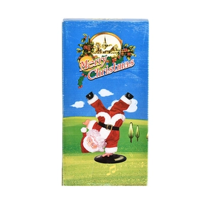 Babbo Natale elettrico che balla sulla testa in confezione regalo per decoro natalizio