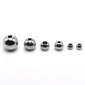 Polished stainless steel spacer beads in six different sizes for DIY jewelry making