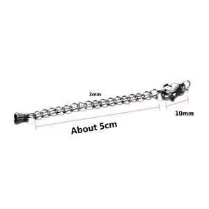 Stainless steel extension chain with lobster clasp and drop pendant for DIY jewelry