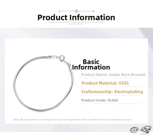 Detail view of polished S925 sterling silver snake chain bracelet with smooth metallic texture