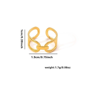 Titanium steel hollow star ring with diamond accents and adjustable sizing parameters