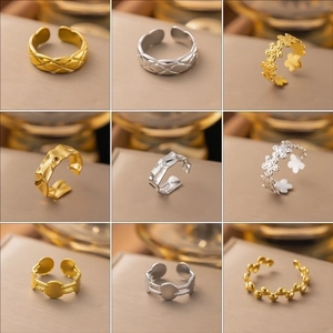 Minimalist Solid Color Titanium Steel Plating Rings