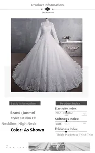 Detail of high collar lace wedding dress with intricate floral embroidery and long sleeves