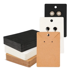 Jewelry Display Cards Kraft Paper Folding Necklace Hanging Tags For Bracelets Hair Accessories DIY Packaging Cards