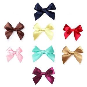 Mini Handmade Satin Ribbon Bows For Gift Wrapping Packaging Decoration DIY Craft Accessories Multi Colors Polyester Material