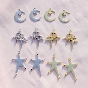 Alloy Star And Moon Charms Pendants For Jewelry Making DIY Earring Necklace Accessories Electroplated Celestial Designs