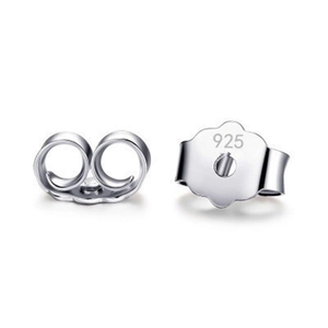 S925 sterling silver 5mm butterfly earring backs with 925 hallmark for stud earrings