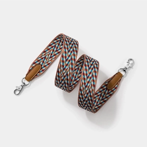Kleurrijke geweven schoudertas riem vervanging geometrisch patroon crossbody riem