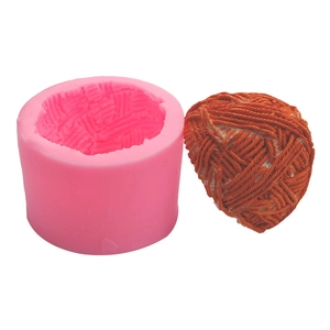 Stampo in silicone 3D a forma di gomitolo di lana per candele e sapone artigianale