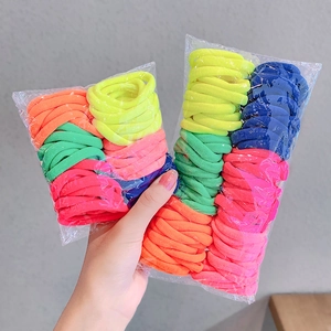 Colorful elastic seamless hair tie set in high elasticity fabric for daily hairstyles