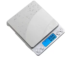 Digital Kitchen Scale Stainless Steel Waterproof High Precision LCD Backlight Electronic Baking Jewelry Measuring Tool