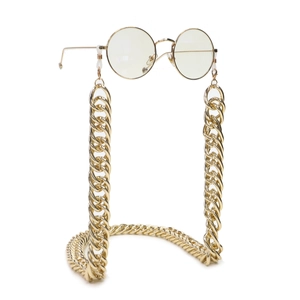 Catena Per Occhiali In Metallo Oro Spessa Di Moda Antiscivolo Maglia Cubana Cordino Per Occhiali Accessori Per Donne
