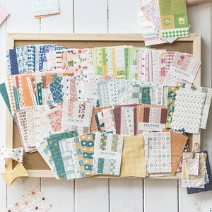 50-sheet vintage Korean-style sweetness material paper kit with various colorful patterns