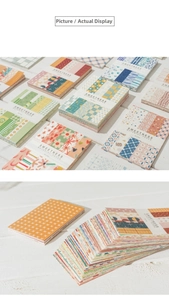 Close-up of retro aesthetic decorative material papers for scrapbooking and DIY journaling