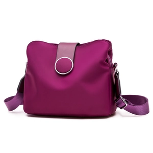 Nylon Crossbody Bag Waterproof Multi Pocket Small Shoulder Purse For Women Lightweight Casual Travel Round Ring Buckle