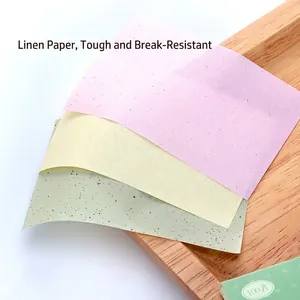 Linen facial oil absorbing sheets 100 counts in pink yellow and green colors