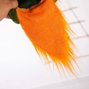 Housse de bouteille de Noël Rudolph avec peluche orange et détails de feuilles vertes