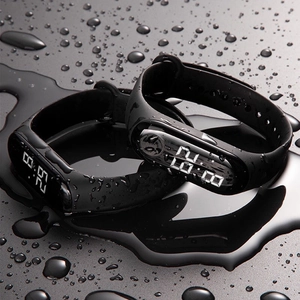 Digital LED Sports Watch Silicone Strap Waterproof Electronic Wristband Outdoor Fitness Casual Time Date For Men Women