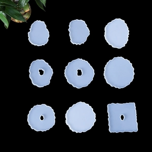 Irregular Coaster Silicone Mold Mirror Surface Epoxy Resin Casting Tray Craft Making Tool DIY Translucent Accessory