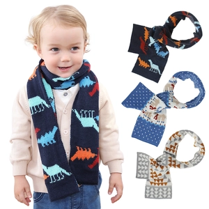 Écharpe Tricotée Enfants Chaud Acrylique Hiver Tour De Cou Dessin Animé Dinosaure Cœur Renne Motif Pour Garçons Filles Tout-Petits