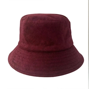 Close-up of deep wine red terry cloth bucket hat texture and soft autumn fabric