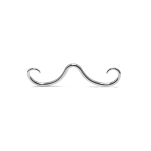 316L stainless steel mustache septum ring for body piercing jewelry in silver finish