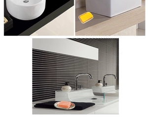 Close-up of stainless steel soap dishes with drainage design for modern bathroom use