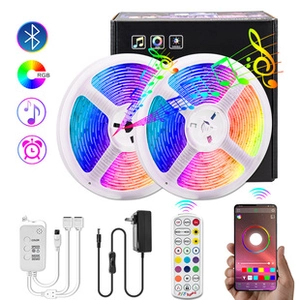 RGB LED light strip set with remote, controller and mobile app sync function