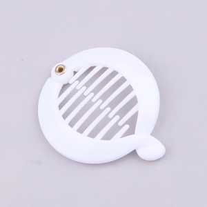 Minimalist white round banana clip for ponytails with high-quality resin finish