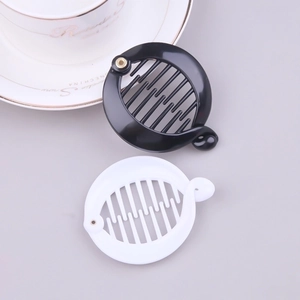 Round Banana Hair Clip Plastic Interlocking Tooth Comb Circle Ponytail Holder Minimalist Hair Accessories For Women