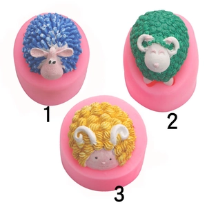Moule En Silicone De Mouton 3D Forme D'agneau Mignon Pour Fondant Chocolat Gâteau Bougie Savon Résine Plâtre DIY Bricolage