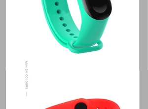 Detailed view of fashionable waterproof sports watch bands in teal and red colors