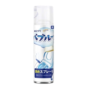 500ml anti-splash toilet mousse foam cleaner spray in a white and blue aerosol bottle