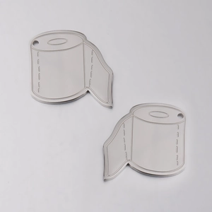 Mirror polished stainless steel toilet paper roll charms for DIY creative jewelry making
