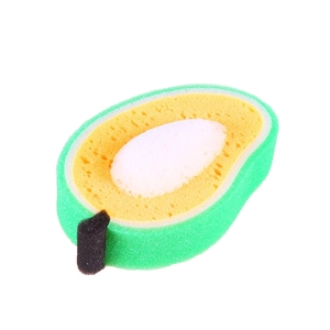 Thick mango shaped dishwashing sponge with multilayer structure for effective cleaning