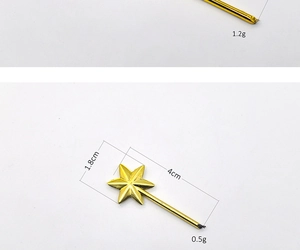 Detailed view of 1.8cm golden star magic wand accessories with 4cm length measurement
