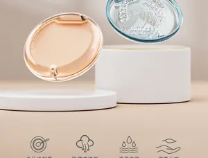 Three-layer retainer storage box with champagne and blue drainage layers for dental care