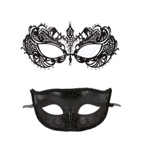 Masquerade Masks Venice Style Metal Lace Laser Cut Rhinestone Half Face Eye Mask For Halloween Carnival Party Women