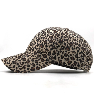 Leopardenmuster Baseballkappe für Damen mit gebogener Krempe und Sonnenschutz für draußen