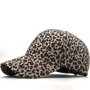 Mode Leopardenmuster Baumwolle Baseballkappe Verstellbare Outdoor Sonnenschutz Lässige Schirmmütze Frauen Reisen Streetwear