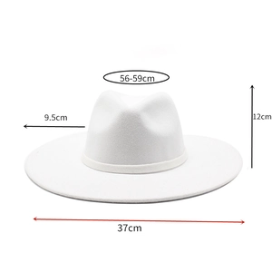 Wide Brim Fedora Hat British Style Woolen Felt Jazz Hat With Bow Ribbon For Men Women Autumn Winter Solid Color Panama Cap