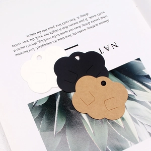 Cloud-shaped paper jewelry display cards in white black and kraft colors for earrings