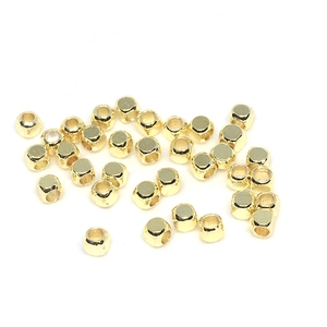 Polished 14k gold-filled solid square spacer beads for DIY jewelry making accessories