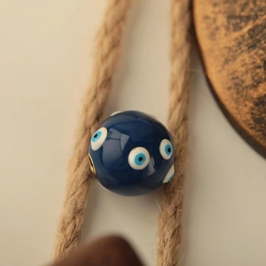 Blauwe boze oog tussenkraal 18K verguld voor DIY-sieraden maken en ronde kralenwerk