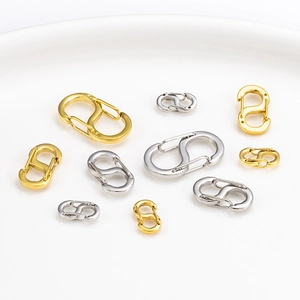 Stainless Steel S Hook Connector Clasps Double Headed Spring Buckle For DIY Necklace Bracelet Jewelry Making